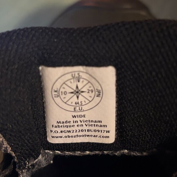 Mens Oboz Bridger Low Hiking Shoes Size 11 Wide - Picture 10 of 10